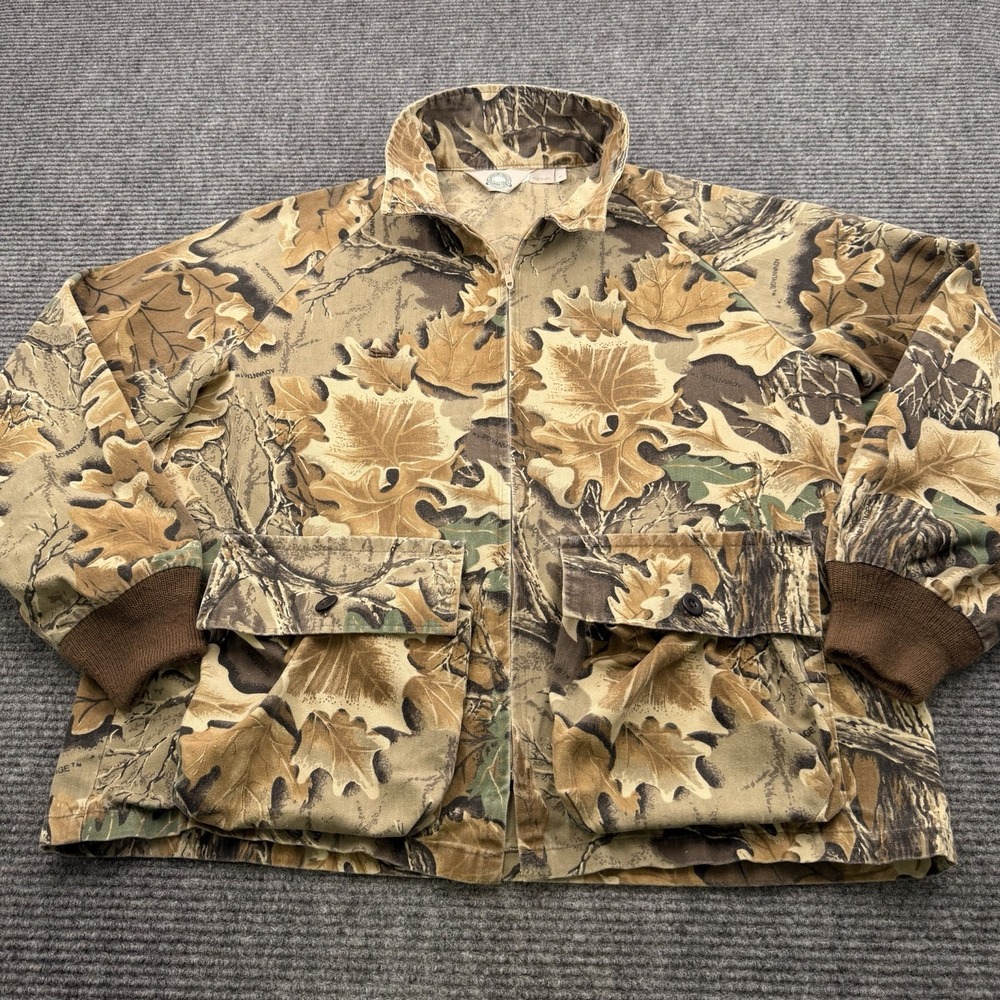 Vintage American Traditions 10x‎ Jacket Mens Large Realtree Camo Cavas Full Zip - Picture 2 of 13